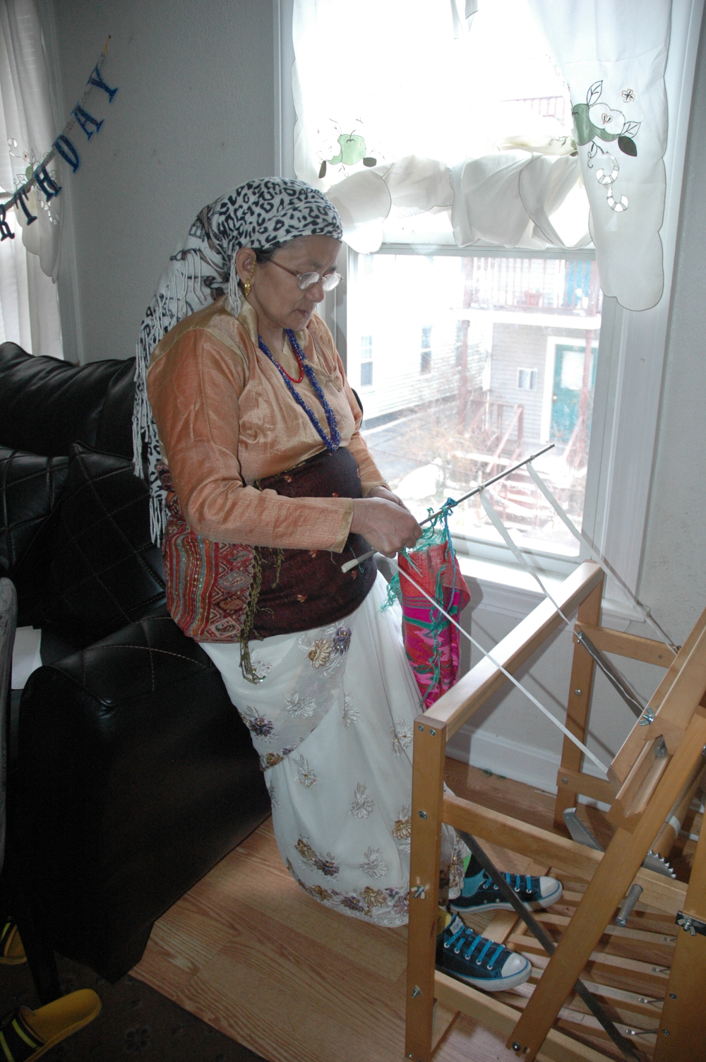 Maita Subba, Bhutanese Back Strap Weaver, 2015