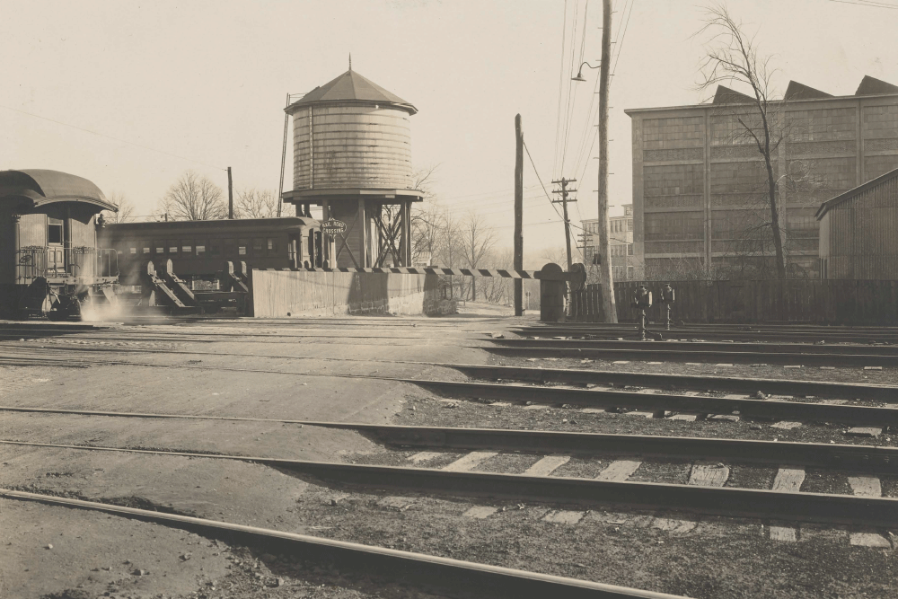 Photograph of the Railroad Shanty Looking East on Pearl Street at South Braintree