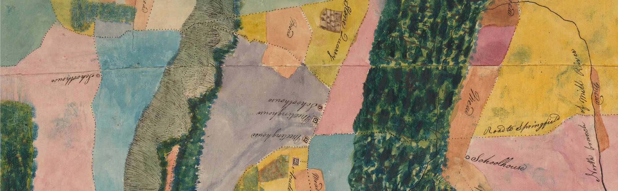 Plan of Wilbraham made by Aaron Bliss, dated 1830