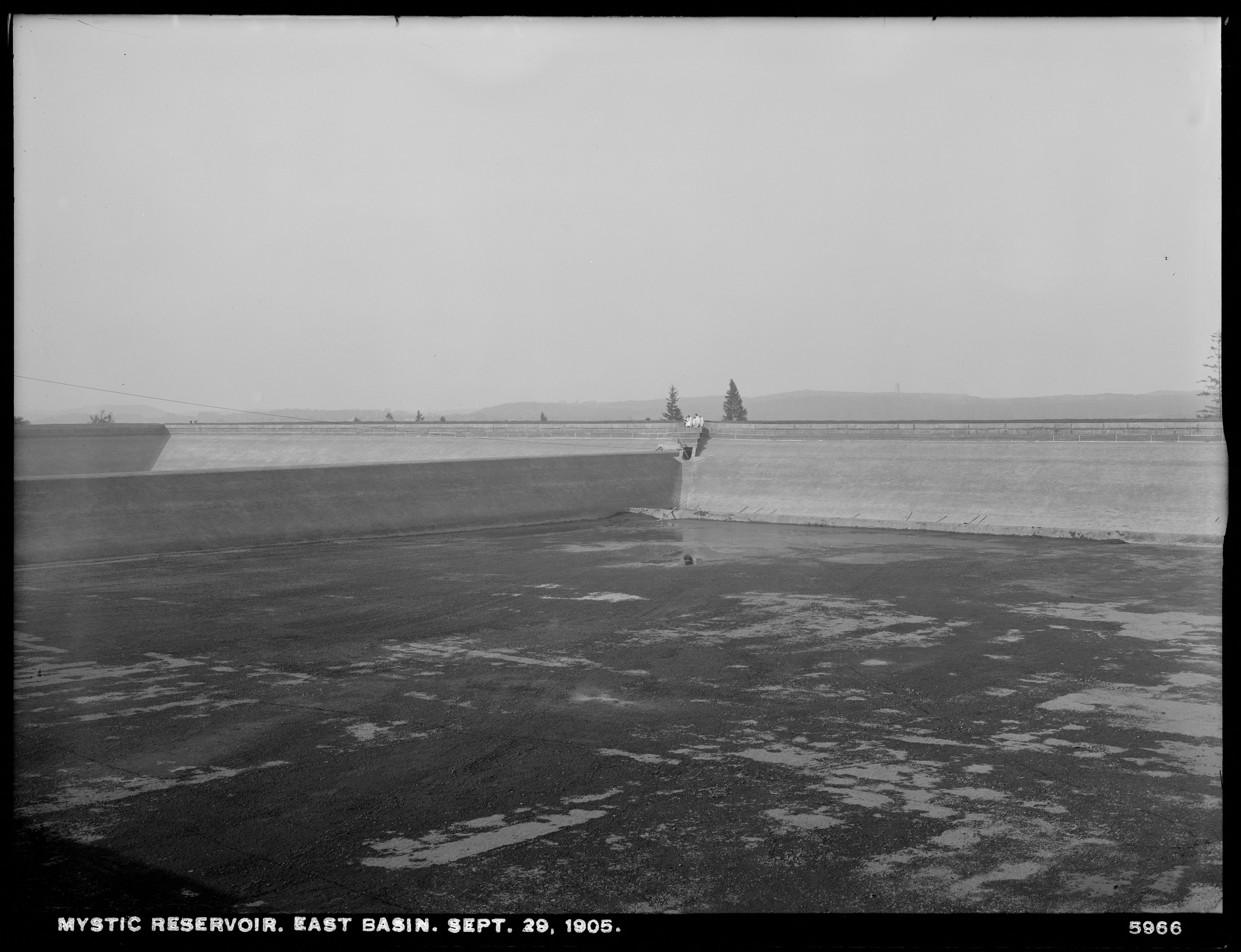 Distribution Department, Mystic Reservoir, East Basin, Medford, Mass., Sep. 29, 1905