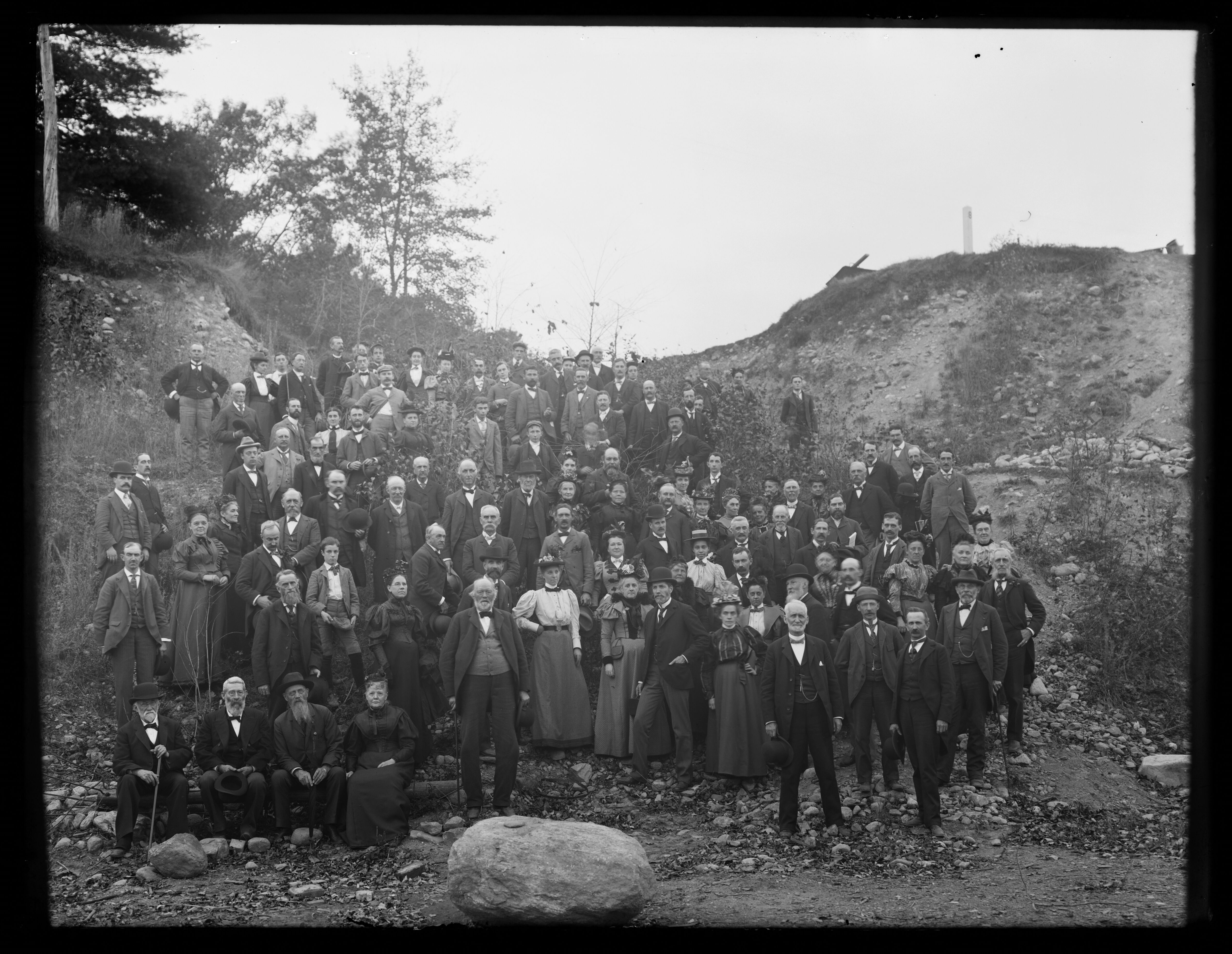 Wachusett Reservoir, Group Photo of Worcester County Society of Antiquity, West Boylston, Mass., Oct. 16, 1897