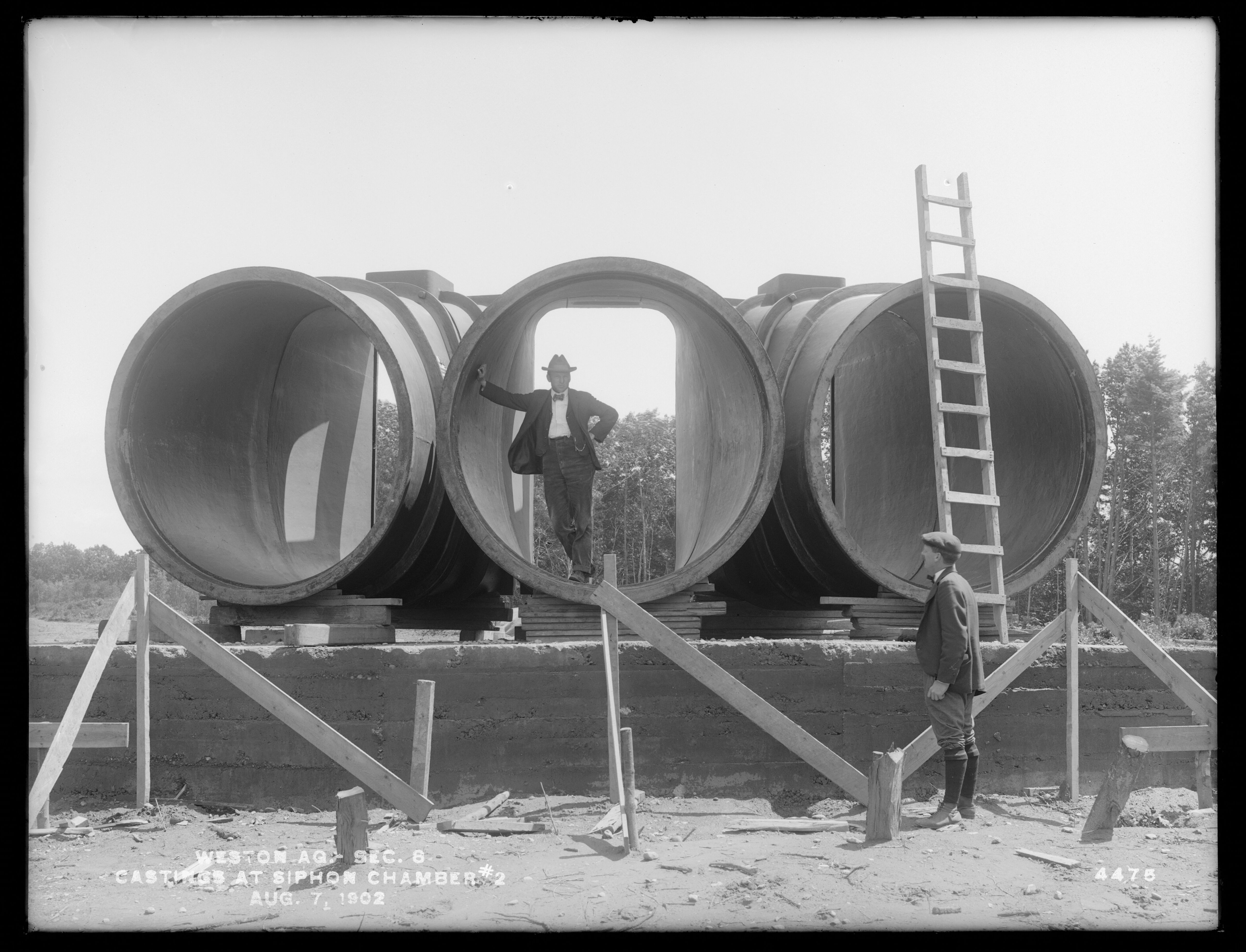 Weston Aqueduct, Section 8, Castings at Siphon Chamber No. 2, Wayland, Mass., Aug. 7, 1902