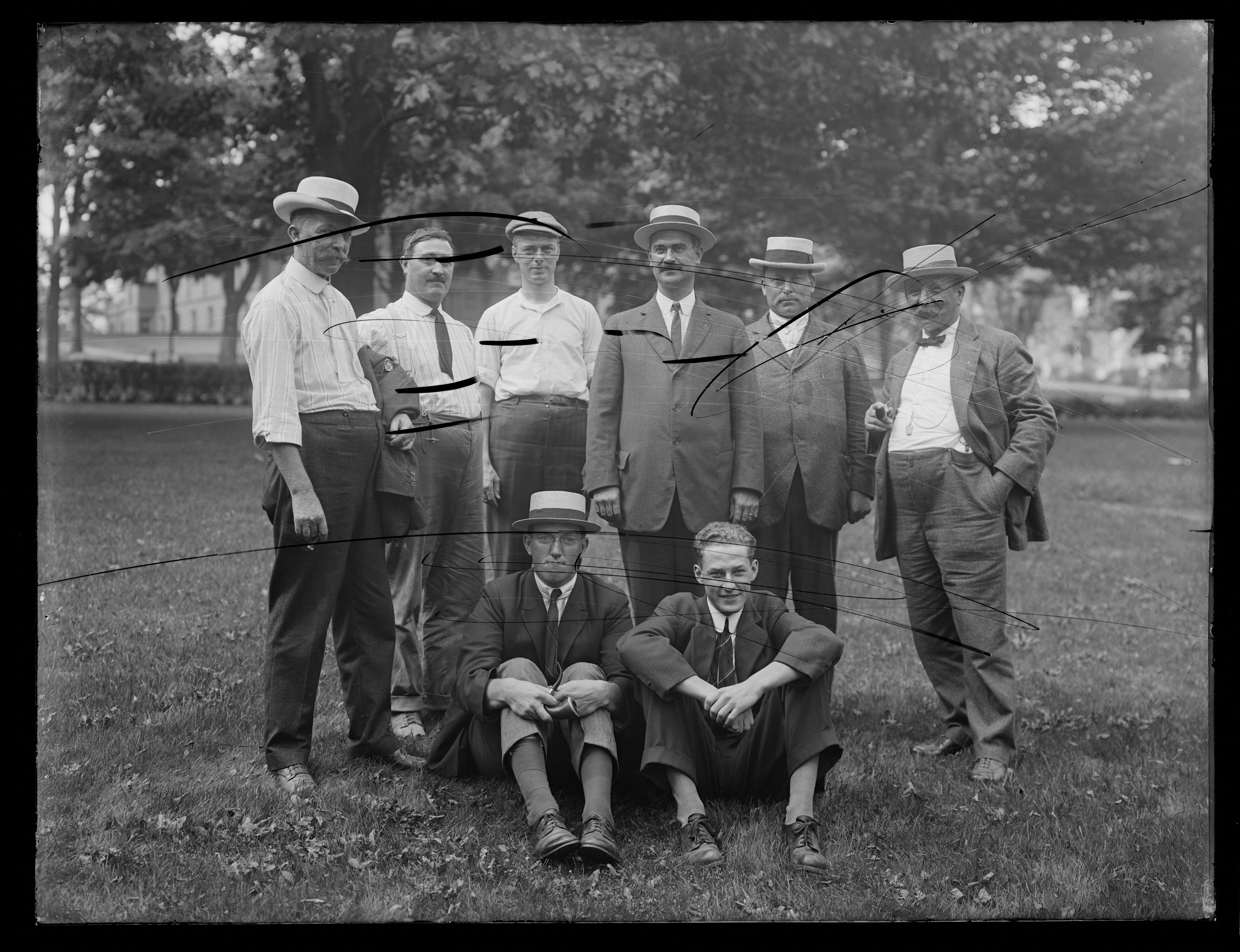 Group of Eight Men, Mass., ca. 1900-1919