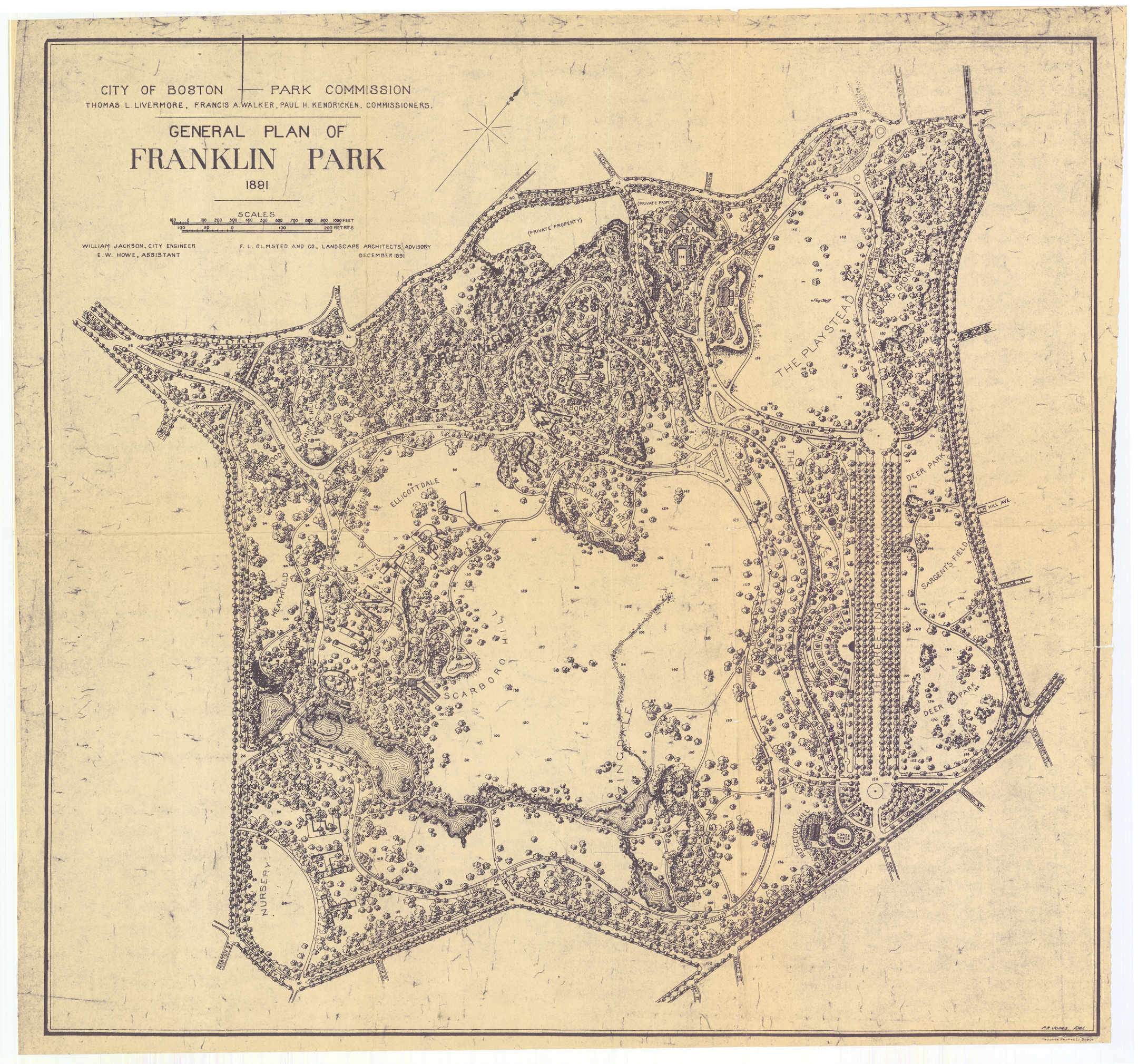 General plan of Franklin Park