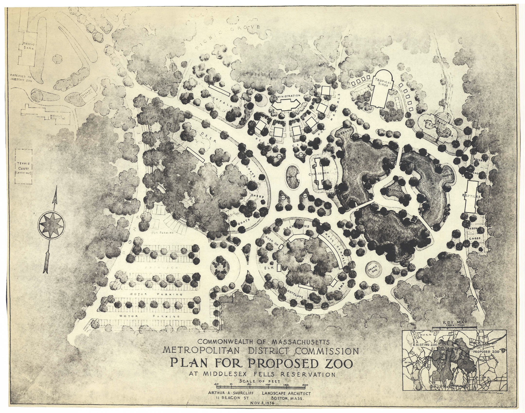Plan for Proposed Zoo at Middlesex Fells Reservation
