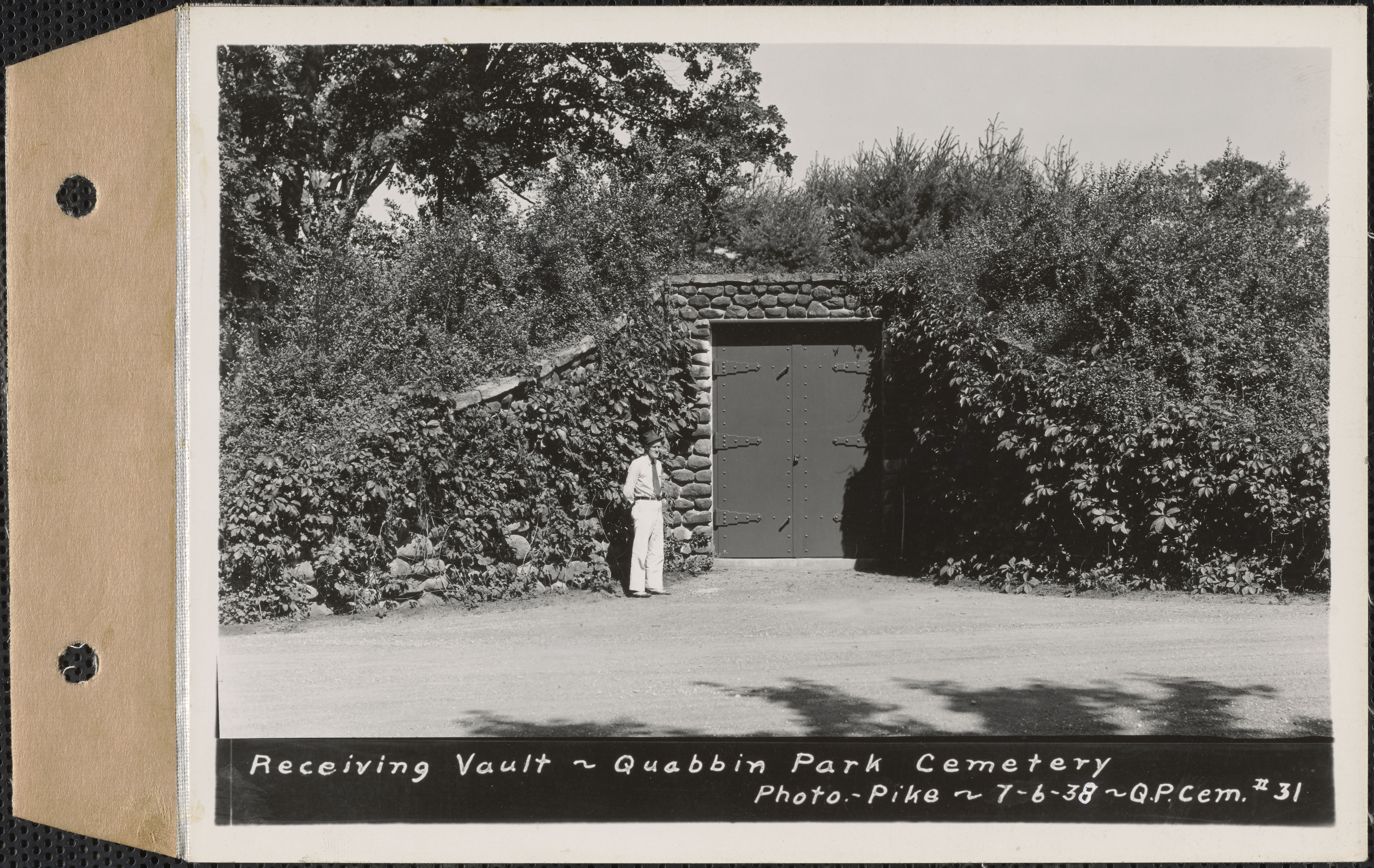 Receiving Vault, Quabbin Park Cemetery, Ware, Mass., July 6, 1938
