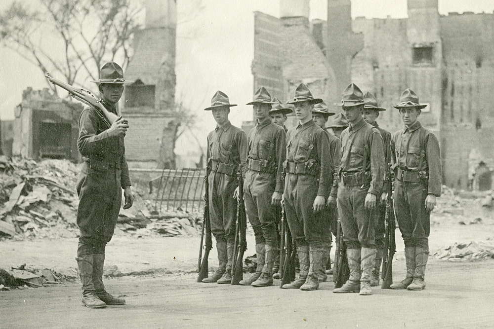Militia unit on patrol in Salem