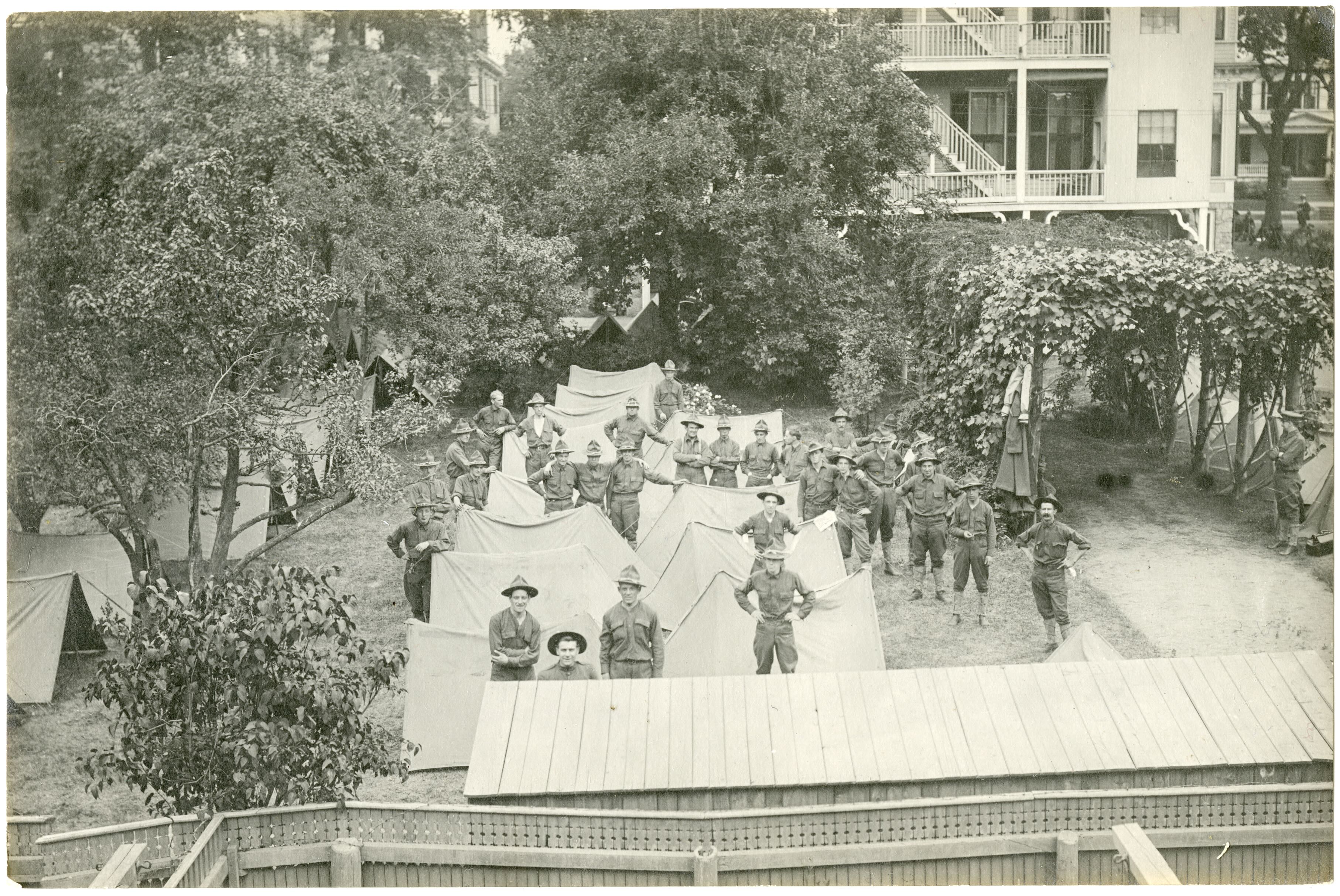 Militia members encamped in Salem