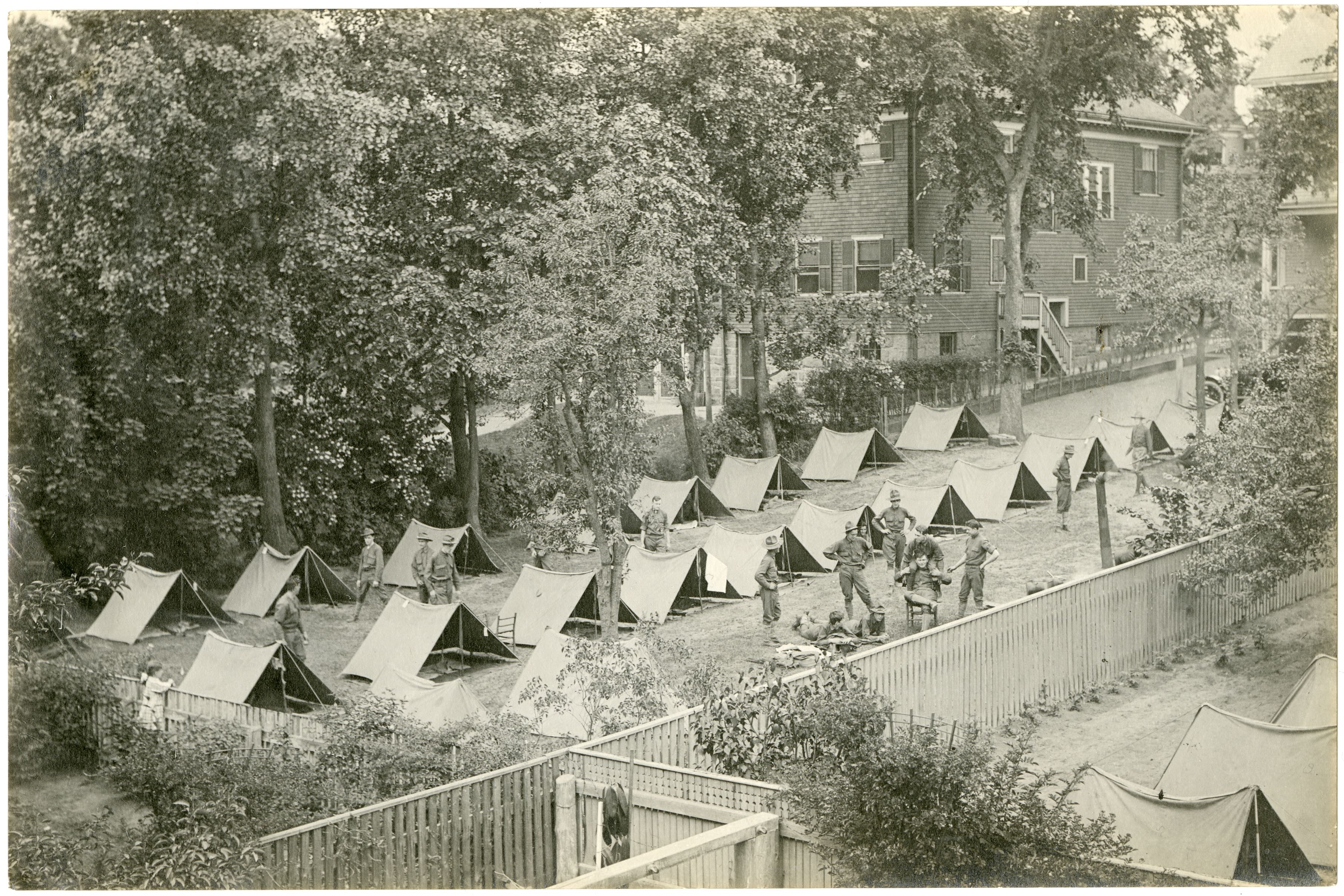 Militia members encamped in Salem