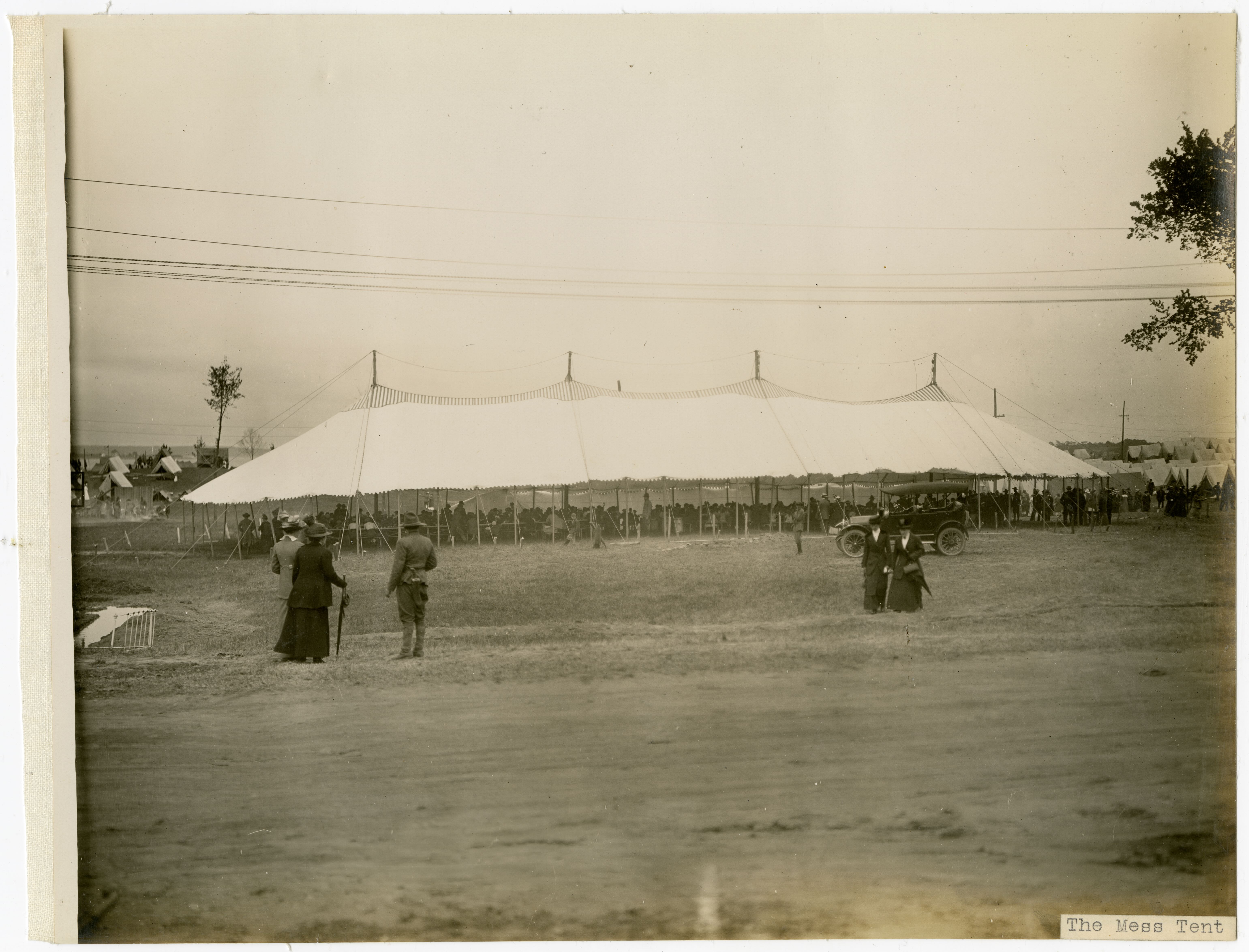 Mess tent at refugee camp