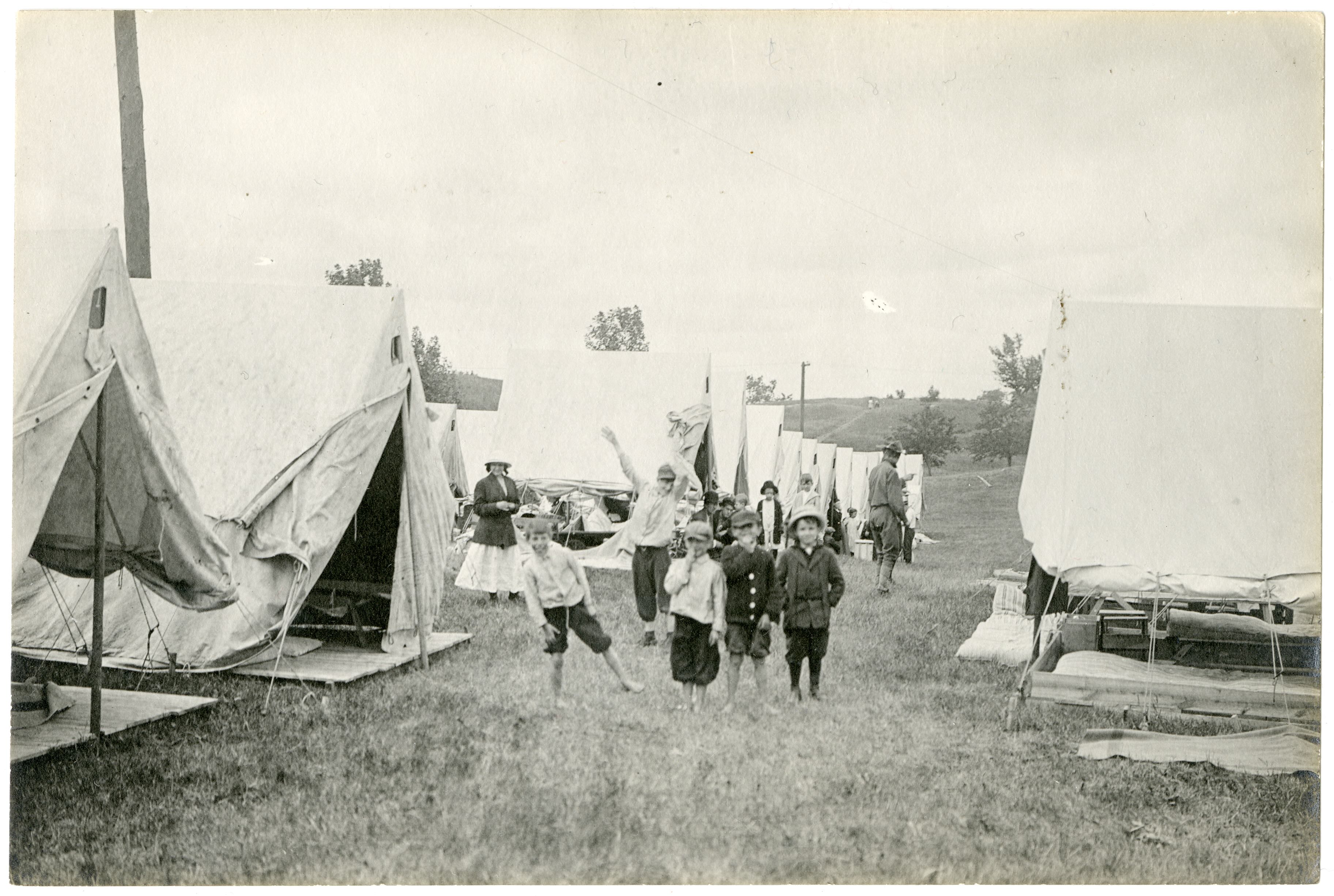 Children in a refugee camp