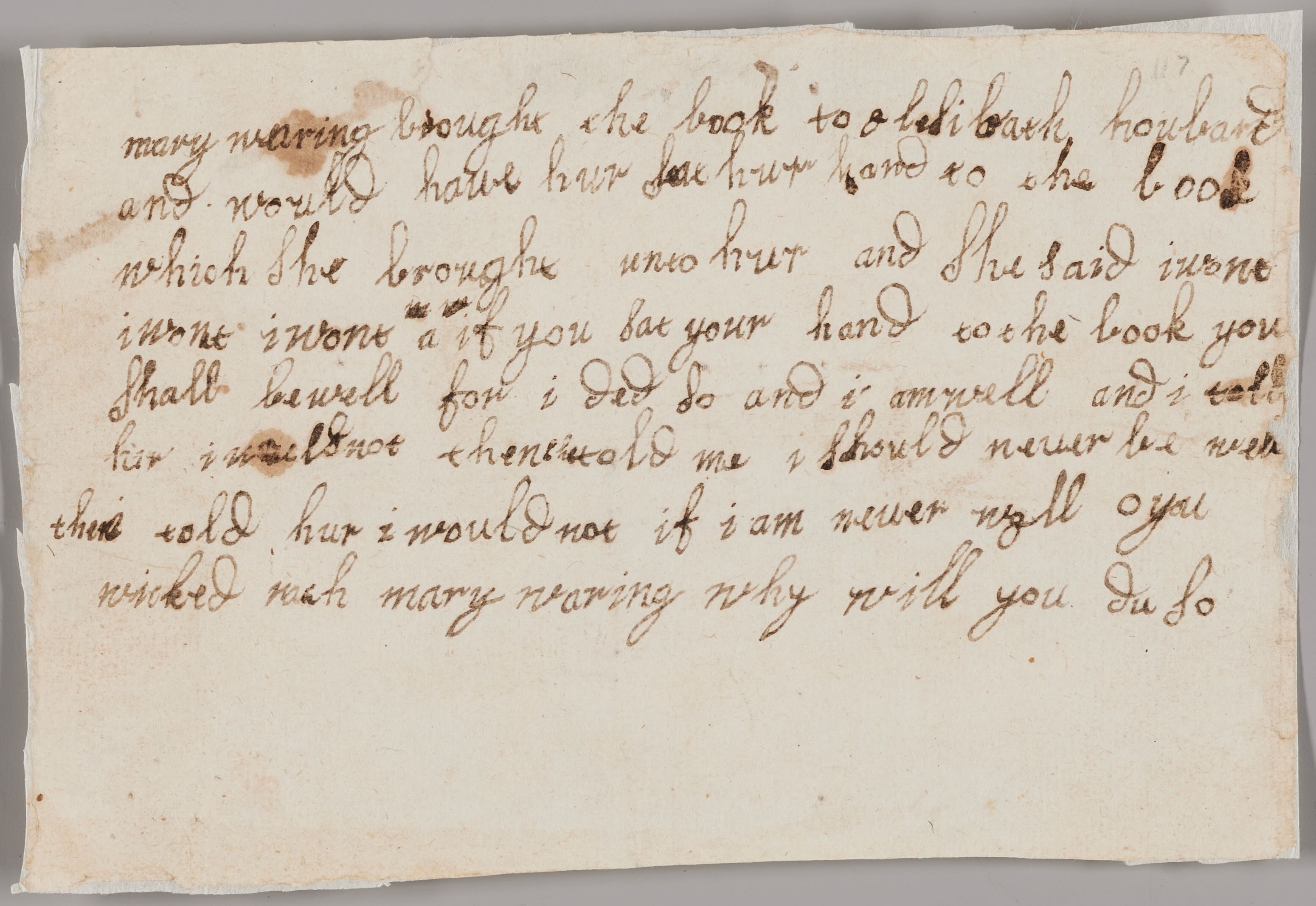 Statement of Elizabeth Hubbard v. Mary Warren and Bridget Bishop