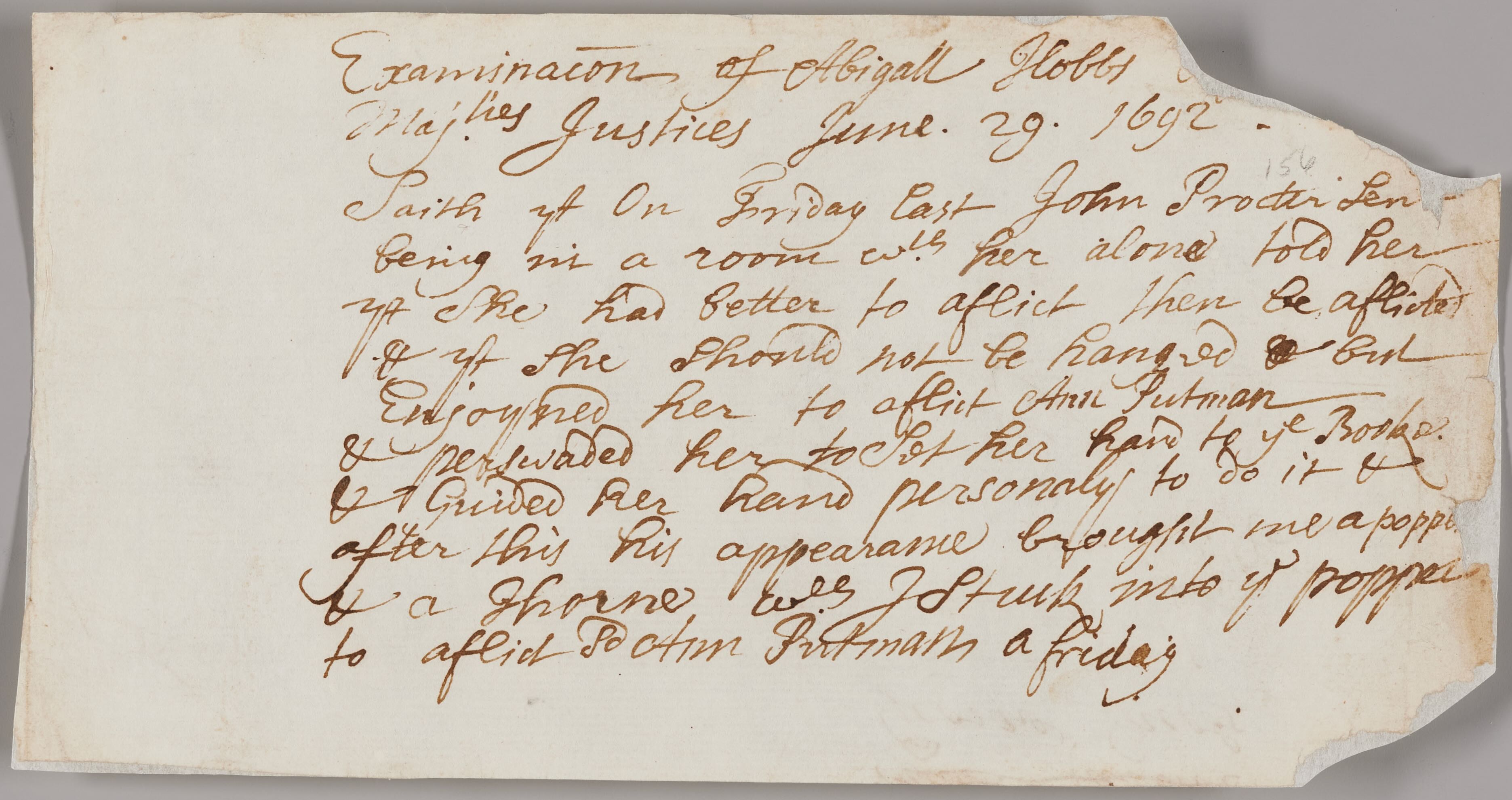 Examinations of Abigail Hobbs in prison